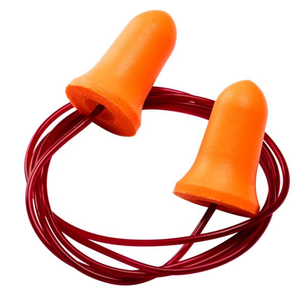 EP09 - SNR 37dB Bell Comfort PU Foam Ear Plugs Corded (200 Pairs) Thumbnail
